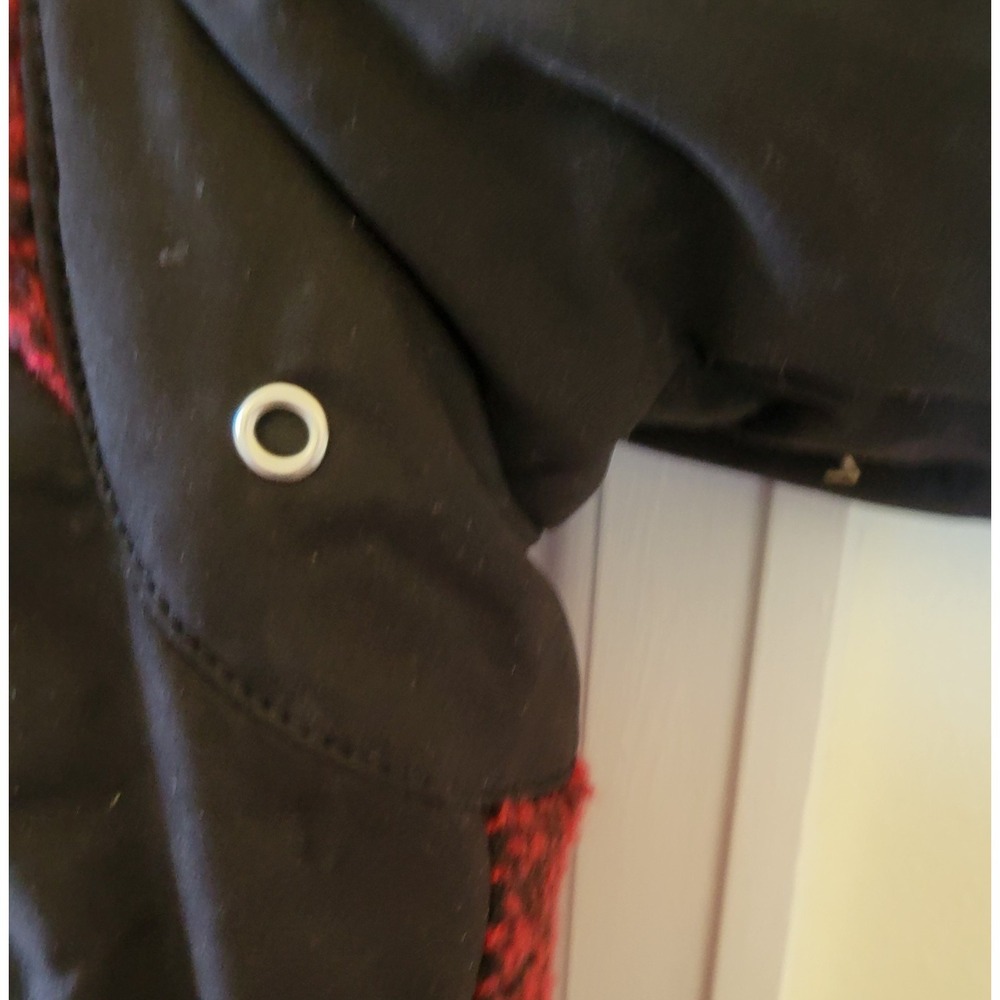 APT.9 Coat Size XL Red Black Plaid Winter Heavy Hooded Faux Fur Trim Mid‎ Length - Picture 13 of 13